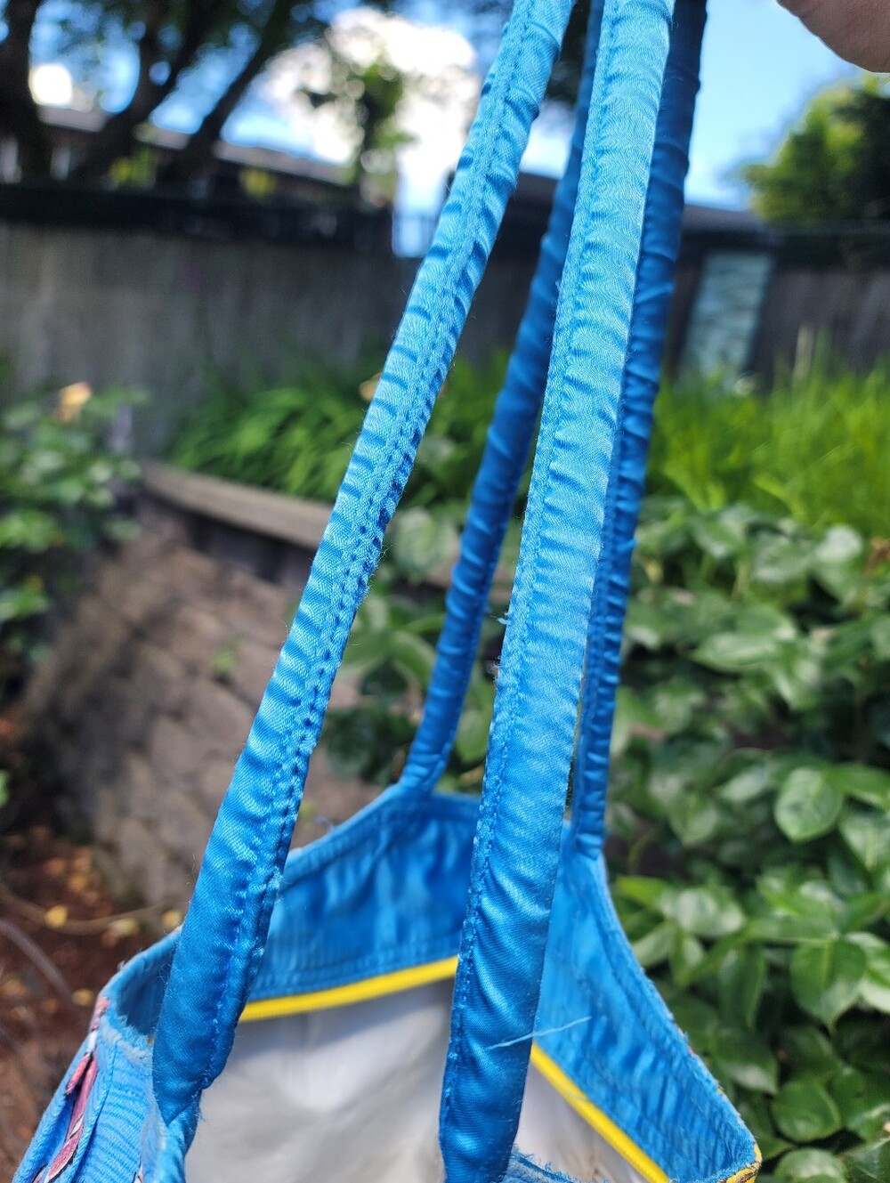 Vintage 90s Ann Ormsby Quasby Beach Elements Tropical Fish Beaded Tote Bag Y2K - Picture 12 of 17